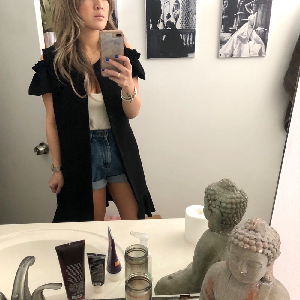Zara frilled sleeves waistcoat